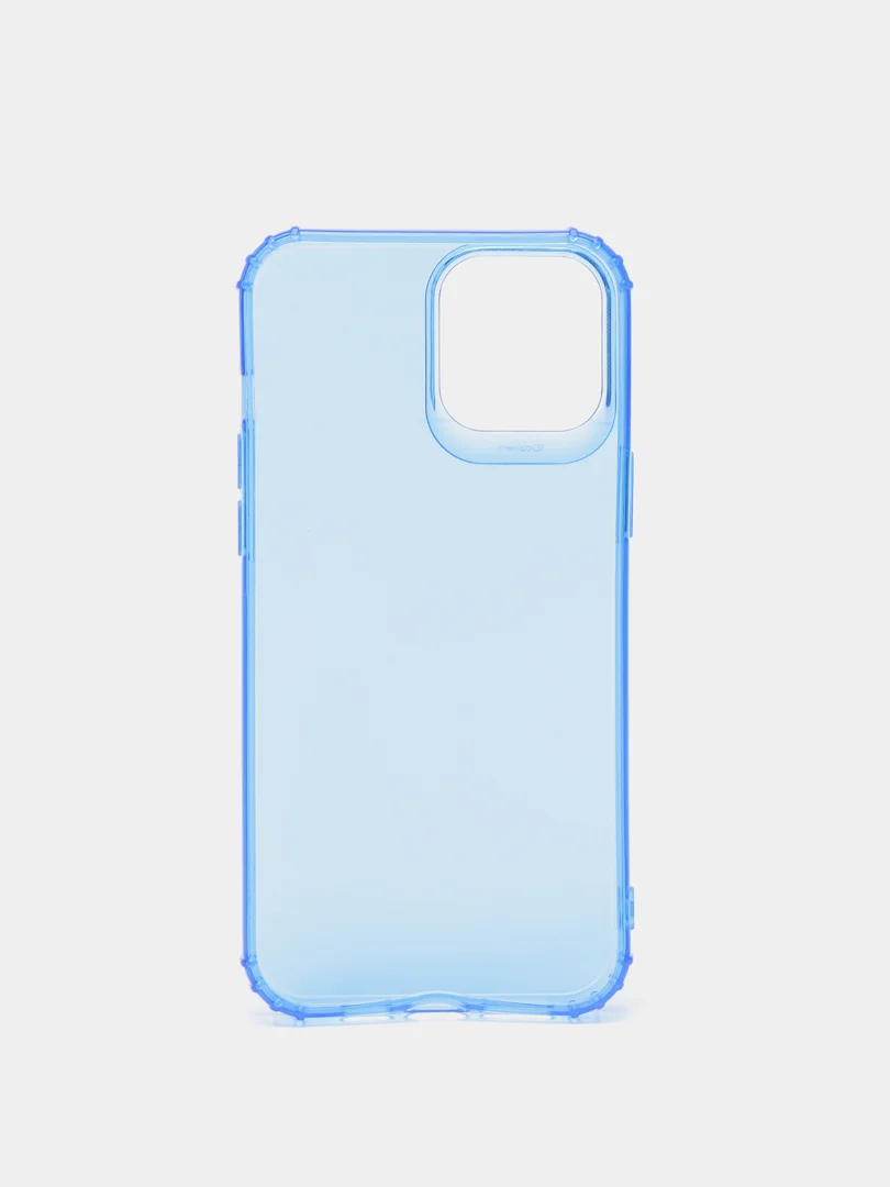 Синий чехол силиконовый, прозрачный " Неон" для Айфон iPhone 11 / 11 Pro / 11 Pro Max / 12