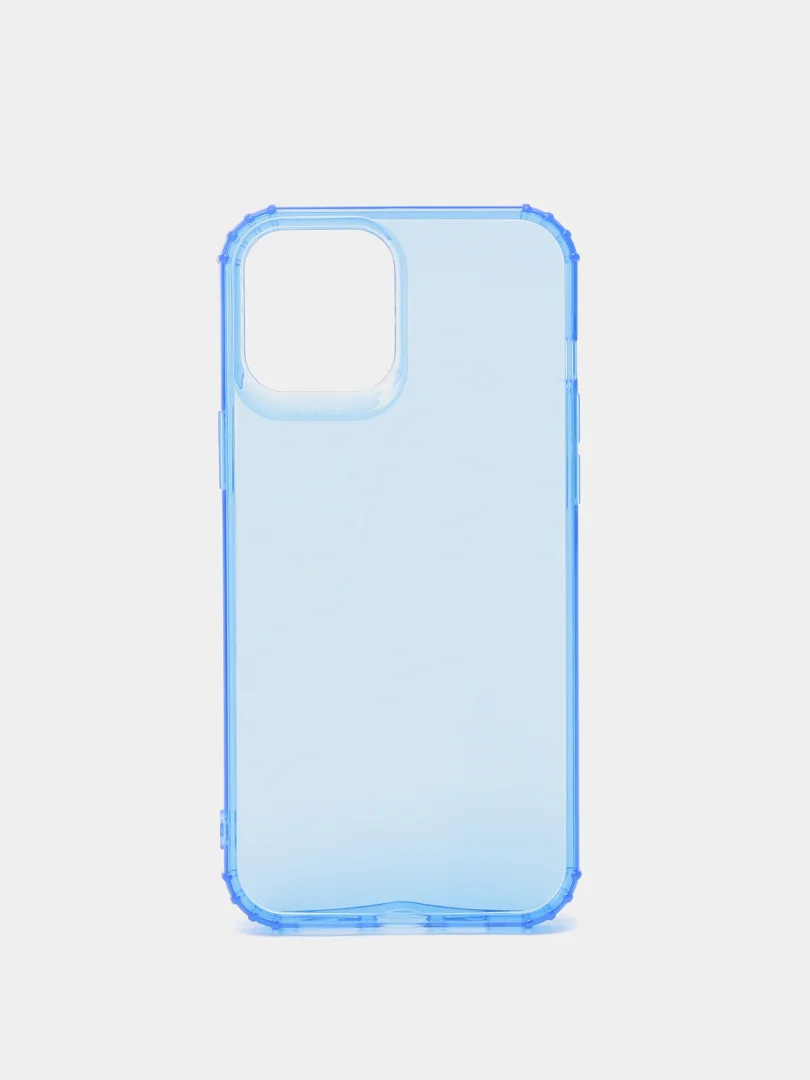 Синий чехол силиконовый, прозрачный " Неон" для Айфон iPhone 11 / 11 Pro / 11 Pro Max / 12