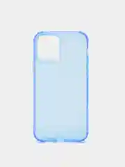 Синий чехол силиконовый, прозрачный " Неон" для Айфон  iPhone  11 / 11 Pro / 11 Pro Max / 12