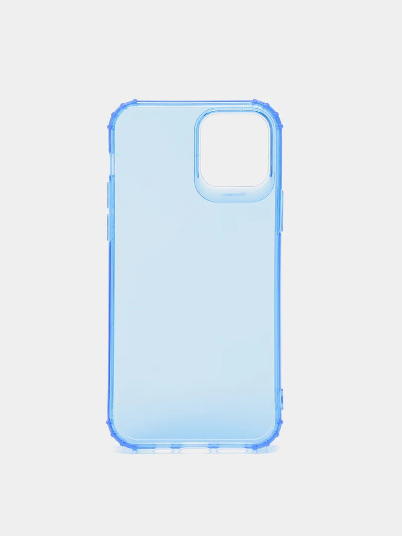 Синий чехол силиконовый, прозрачный " Неон" для Айфон iPhone 11 / 11 Pro / 11 Pro Max / 12