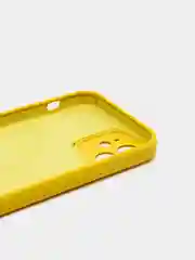 Желтый чехол Silicon Case iPhone 11/12/12PRO MAX с защитой камеры с бархатной подкладкой БЕЗ LOGO