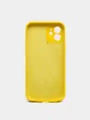 Желтый чехол Silicon Case iPhone 11/12/12PRO MAX с защитой камеры с бархатной подкладкой БЕЗ LOGO
