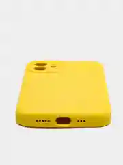 Желтый чехол Silicon Case iPhone 11/12/12PRO MAX с защитой камеры с бархатной подкладкой БЕЗ LOGO
