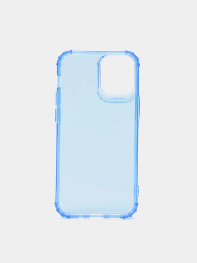 Синий чехол силиконовый, прозрачный " Неон" для Айфон iPhone 11 / 11 Pro / 11 Pro Max / 12