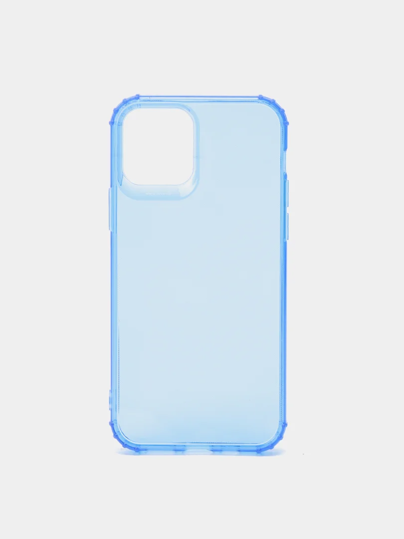Синий чехол силиконовый, прозрачный " Неон" для Айфон iPhone 11 / 11 Pro / 11 Pro Max / 12