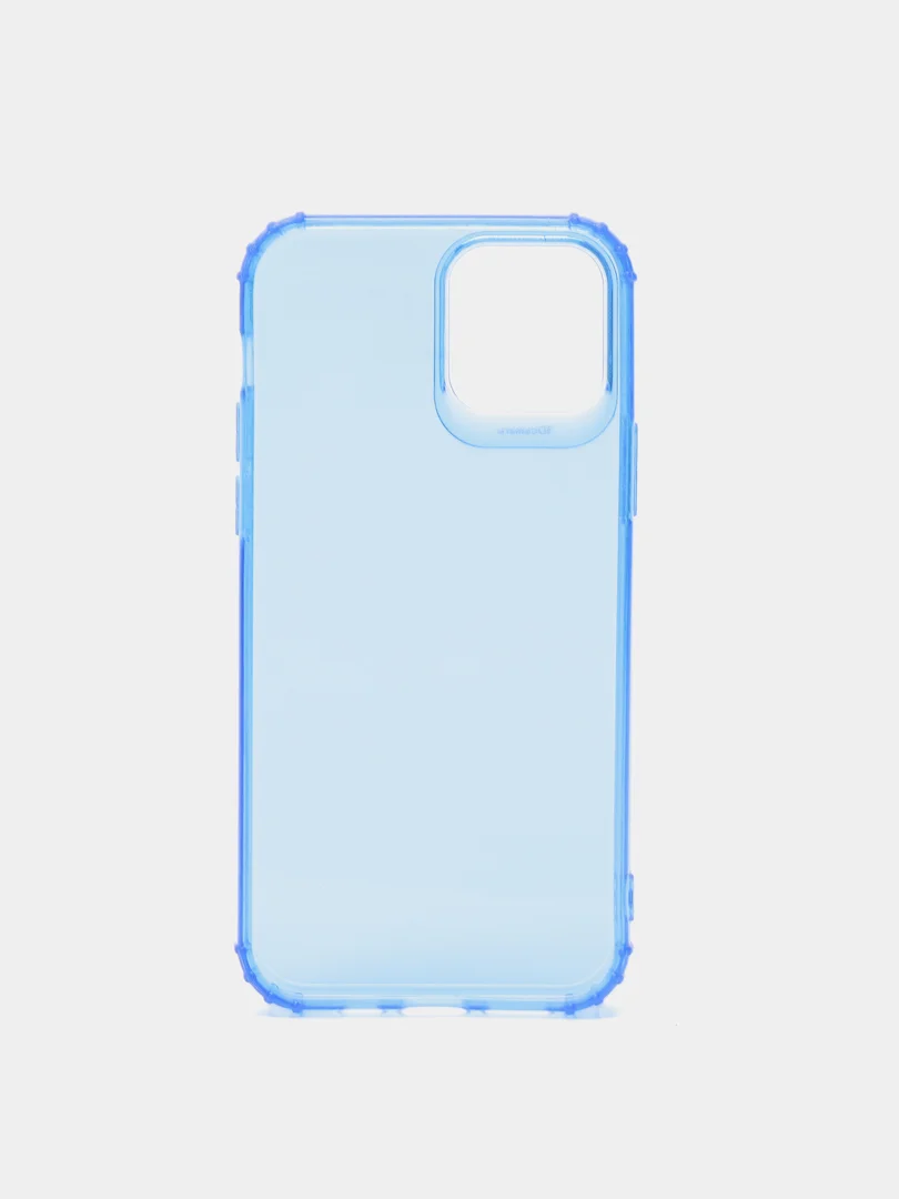 Синий чехол силиконовый, прозрачный " Неон" для Айфон iPhone 11 / 11 Pro / 11 Pro Max / 12