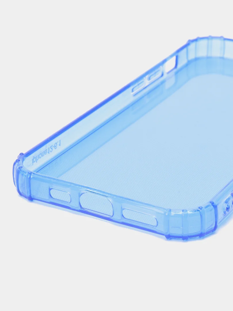 Синий чехол силиконовый, прозрачный " Неон" для Айфон iPhone 11 / 11 Pro / 11 Pro Max / 12