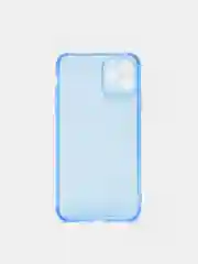 Синий чехол силиконовый, прозрачный " Неон" для Айфон  iPhone  11 / 11 Pro / 11 Pro Max / 12