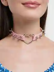 Розовый чокер "Сердце" женский