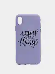 Фиолетовый чехол для iPhone 11, 11 Pro Max, 12, 12 Pro, XR, силикон с картинкой / рисунком