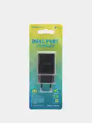 Черный зарядное устройство Borofone BA53A, 2USB, Micro-USB, Type-C, iPhone