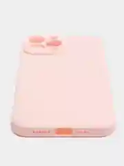 Розовый чехол Silicone Case для iPhone 12, 12 Pro, Max, 12 mini, 13, 13 Pro, Max с защитой камеры