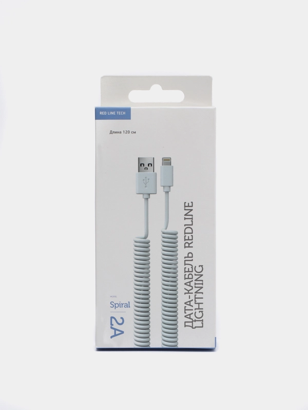 Дата-Кабель Red Line Spiral USB - Lightning