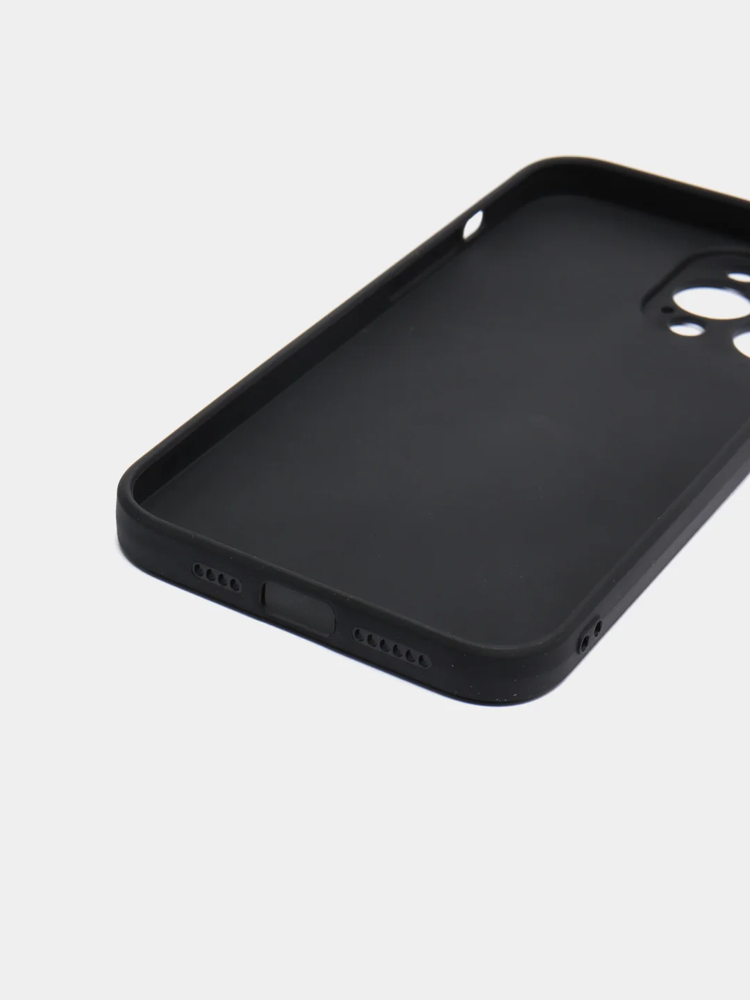 Черный чехол Silicone Case для iPhone 12, 12 Pro, Max, 12 mini, 13, 13 Pro, Max с защитой камеры