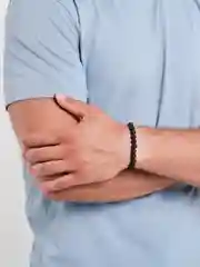 Черный браслет из натурального камня
