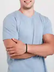 Черный браслет из натурального камня