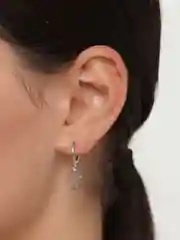 Серьги кольца с крестом