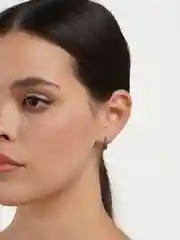 Черный серьги кольца со стразами