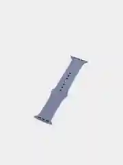 Серый силиконовый ремешок + защитная накладка со стеклом на корпус Apple Watch 42 mm