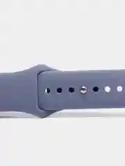 Серый силиконовый ремешок + защитная накладка со стеклом на корпус Apple Watch 42 mm