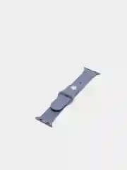 Серый силиконовый ремешок + защитная накладка со стеклом на корпус Apple Watch 42 mm