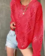 Зеленый женский вязаный джемпер