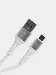 Белый кабель изностойкий SKYDOLPHIN S05 Lightning / Type-C / microUSB