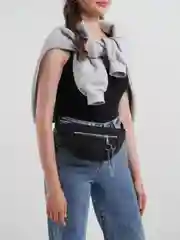 Черный сумка поясная бананка