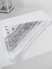 Белый бандана классическая с принтом