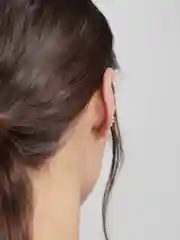 Черный серьги, каффы, цвет золотой