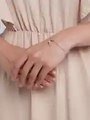 Серебряный браслет на ногу / руку полумесяц