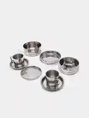 Набор посуды походный Camping Pan Set на 8 предметов, нержавеющая сталь
