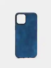 Синий чехол IPhone 11 / 11ProMax / 12 / 12ProMax / X / XS / XS Max силиконовый, имитация кожи