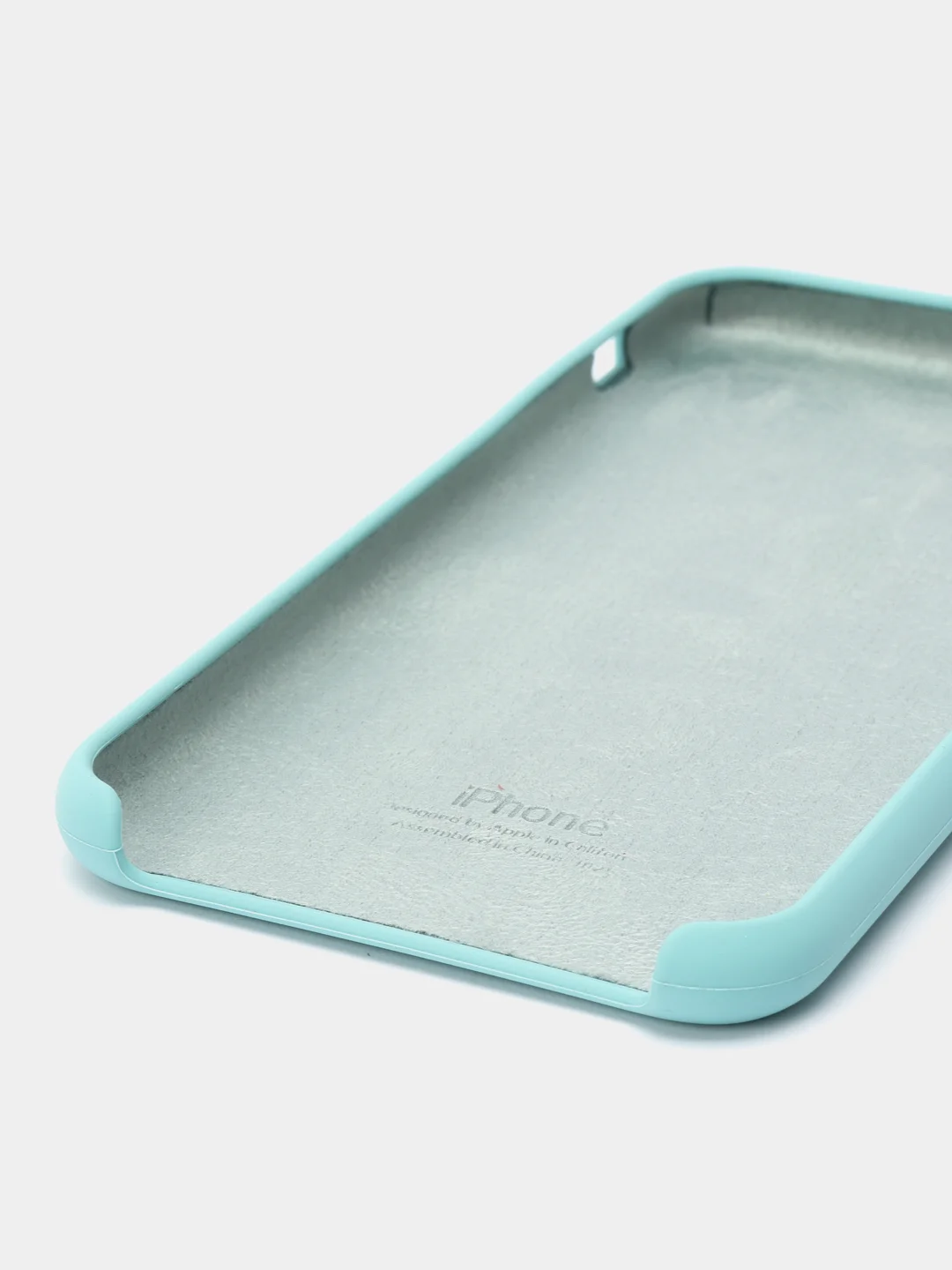 Бирюзовый чехол Silicone Case для iPhone X/XS