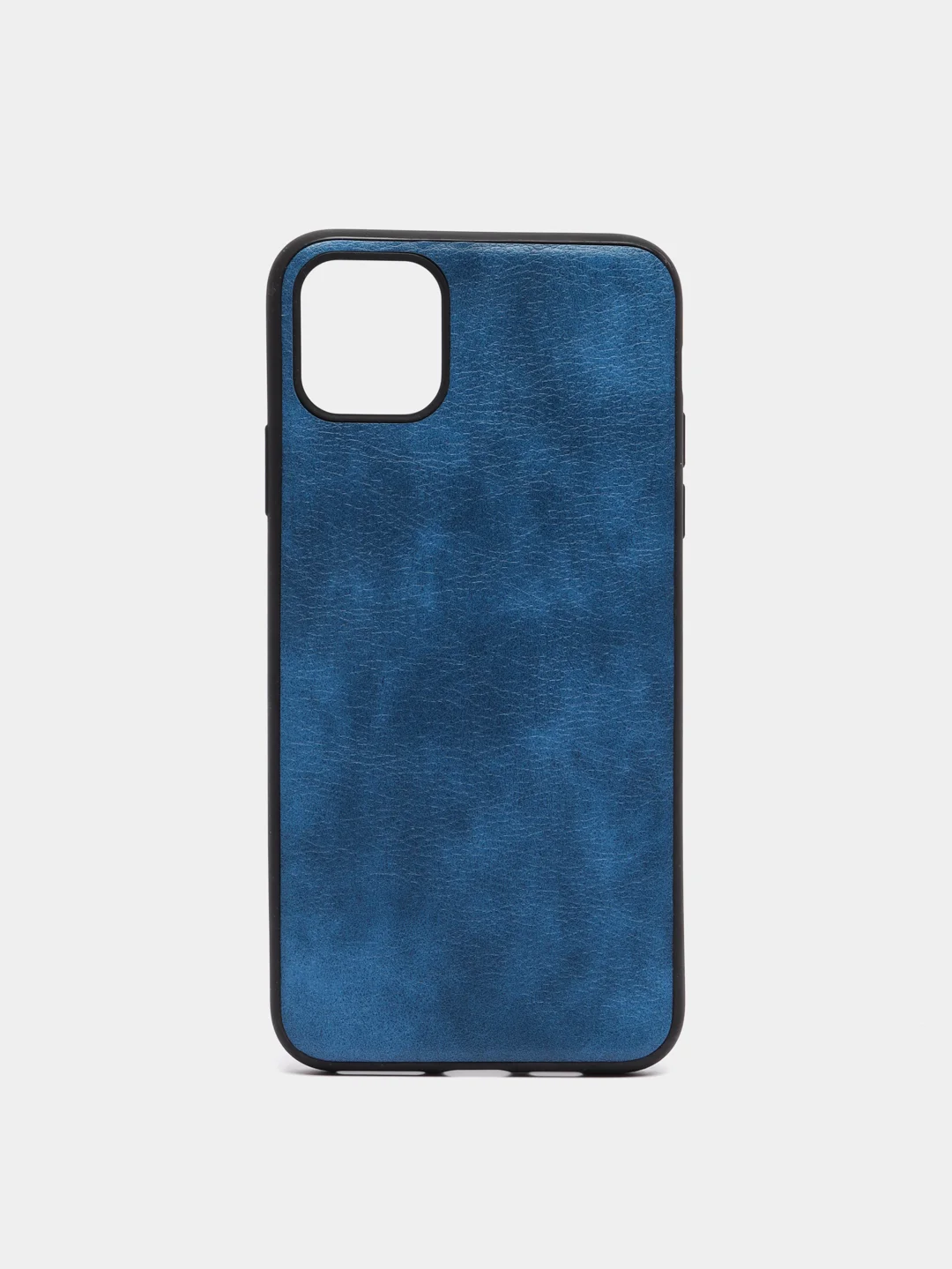 Синий чехол IPhone 11 / 11ProMax / 12 / 12ProMax / X / XS / XS Max силиконовый, имитация кожи