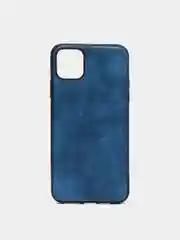 Синий чехол IPhone 11 / 11ProMax / 12 / 12ProMax / X / XS / XS Max силиконовый, имитация кожи