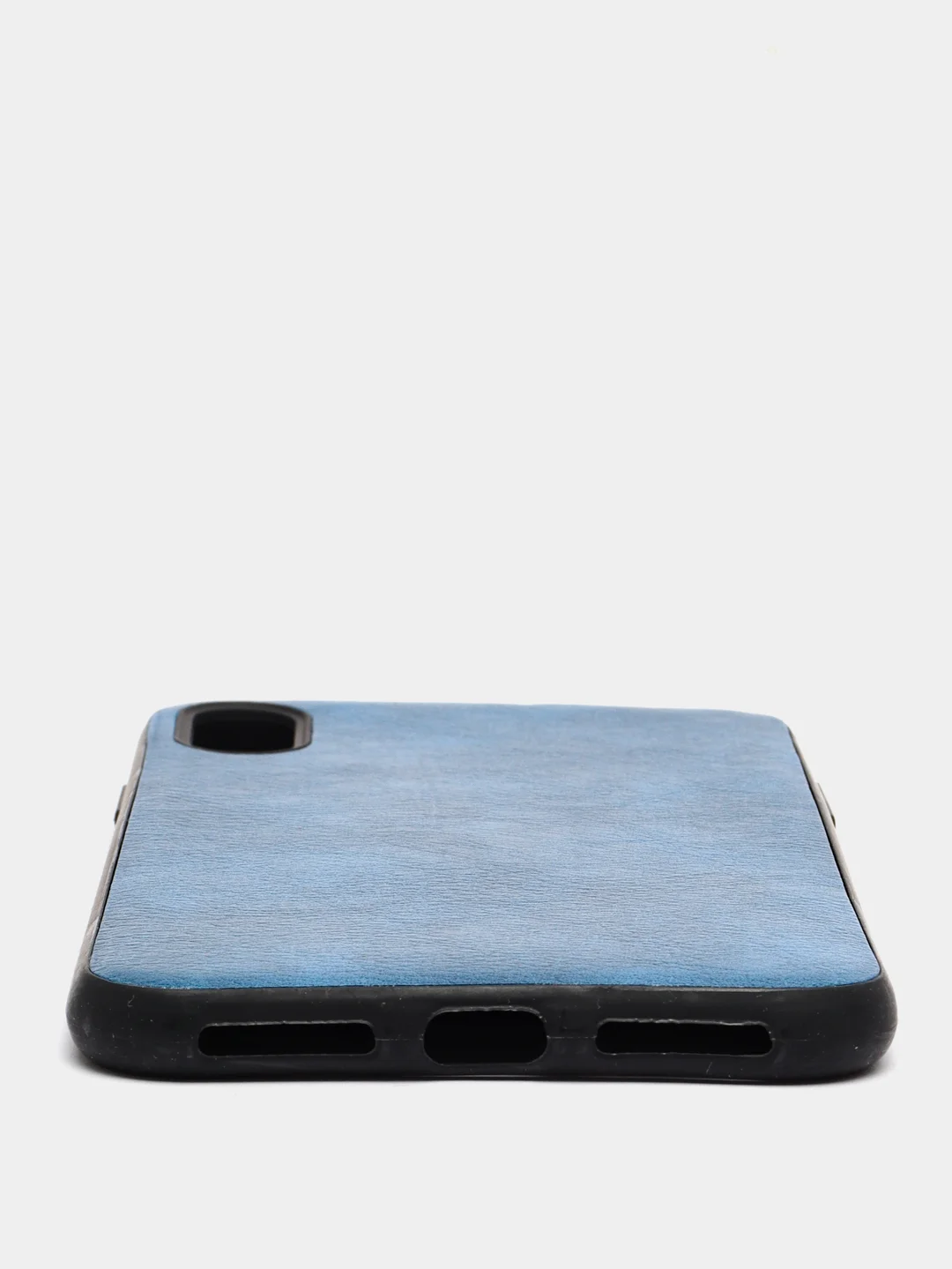 Синий чехол IPhone 11 / 11ProMax / 12 / 12ProMax / X / XS / XS Max силиконовый, имитация кожи