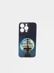 Темно-синий чехол iPhone 13 mini, 13, 13 Pro, 13 Pro Max силиконовый с рисунком
