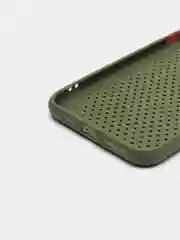 Оливковый чехол силиконовый с перфорацией для  Айфон iPhone  XS MAX и iPhone XR