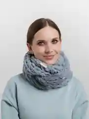 Ледяной снуд плюшевый, вязанный, ручной работы, 10 цветов