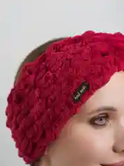 Бордовый плюшевая повязка на голову Hand made, 2 цвета