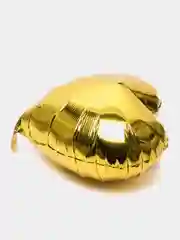 Золотой воздушный шар "Сердце", фольгированный, 18", 45 см