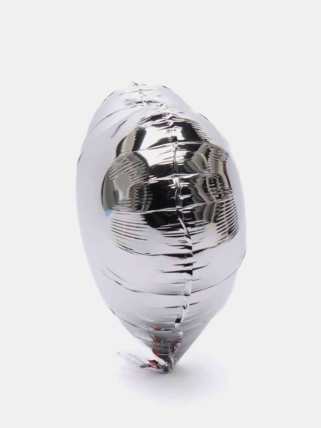 Серебряный воздушный шар "Сердце", фольгированный, 18", 45 см