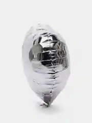 Серебряный воздушный шар "Сердце", фольгированный, 18", 45 см