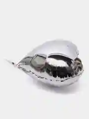 Серебряный воздушный шар "Сердце", фольгированный, 18", 45 см