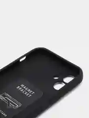 Черный чехол для iPhone 12 / 12 Pro / 12 Pro Max, силиконовый с магнитным держателем-подставкой