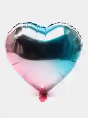 Голубой воздушный шар фольгированный "Сердце", "Звезда", "Круг" для украшения праздника, радуга