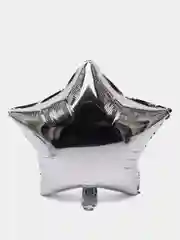 Серебряный воздушный шар "Звезда", фольгированный, 18", 45 см