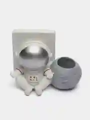 Серебряный подставка для смартфона/ держатель "Космонавт"/ Подставка для планшета/ фигурка космонавта