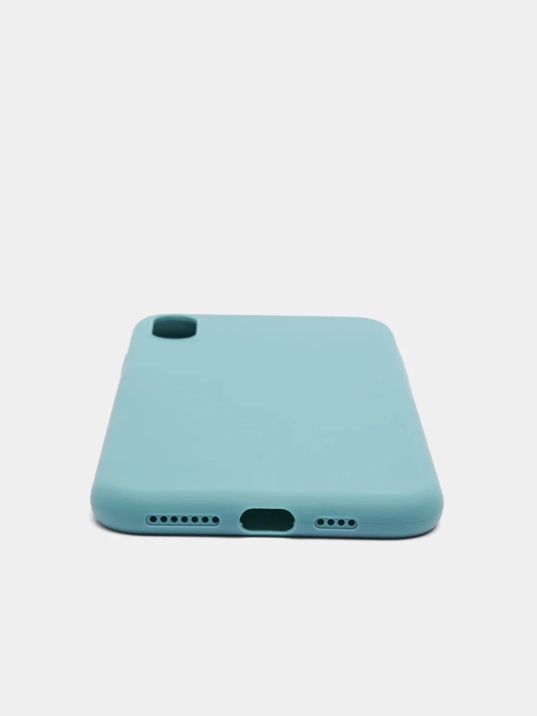 Бирюзовый чехол для Apple iPhone XS Max силиконовый, матовый, однотонный
